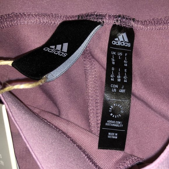 Brand New Women's Adidas Pink Performance Leggings - Picture 8 of 12